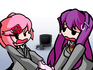 FNF: Natsuki & Yuri Sings Tug-o-War